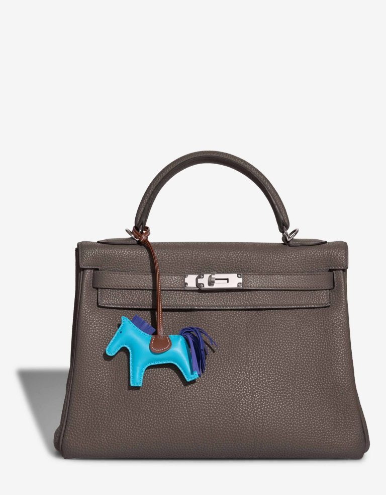 Hermès Rodeo PM Milo Lamb Paon / Alezan / Bleu France Front | Sell your designer bag