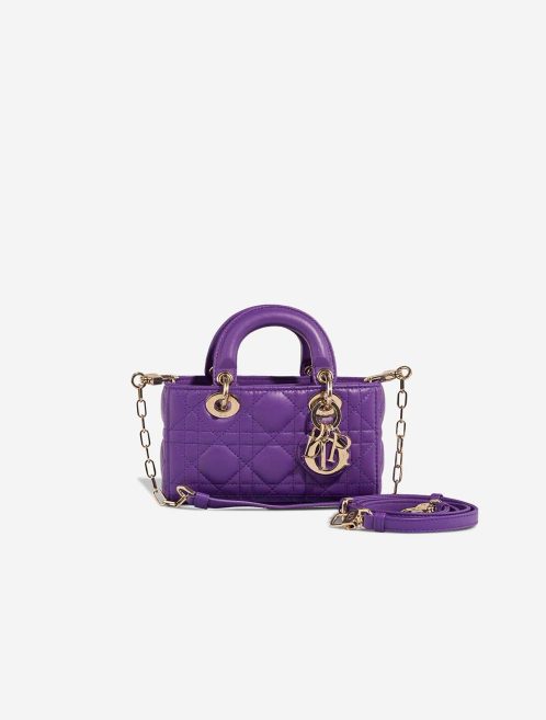 Dior Lady D-Joy Micro Lamb Purple Front | Sell your designer bag