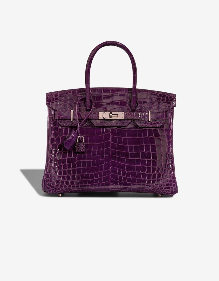 Hermès Birkin 30 Niloticus Crocodile Amethyst Front | Sell your designer bag