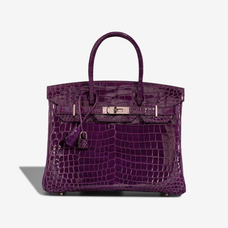 Hermès Birkin 30 Niloticus Crocodile Amethyst Front | Sell your designer bag