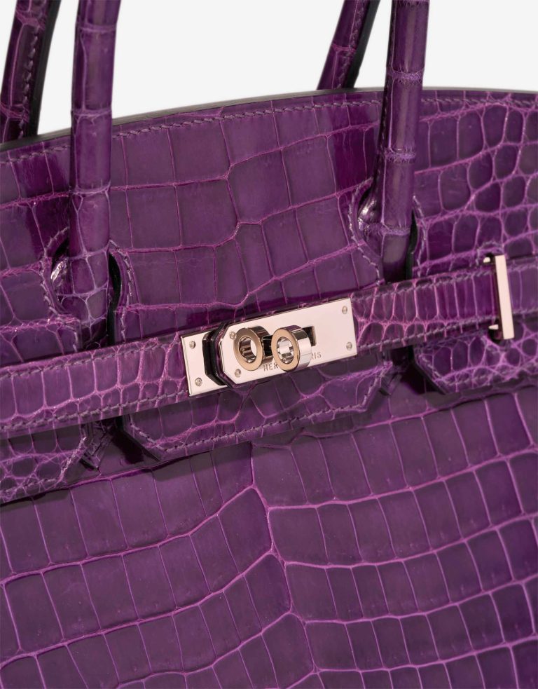 Hermès Birkin 30 Niloticus Crocodile Amethyst Closing System | Sell your designer bag