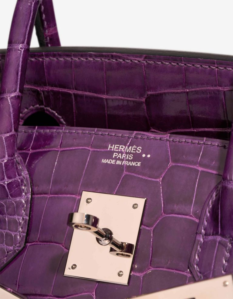 Hermès Birkin 30 Niloticus Crocodile Amethyst Logo | Sell your designer bag