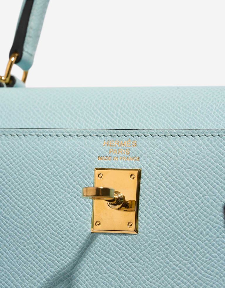 Hermès Kelly 25 Epsom Bleu Brume Logo | Sell your designer bag