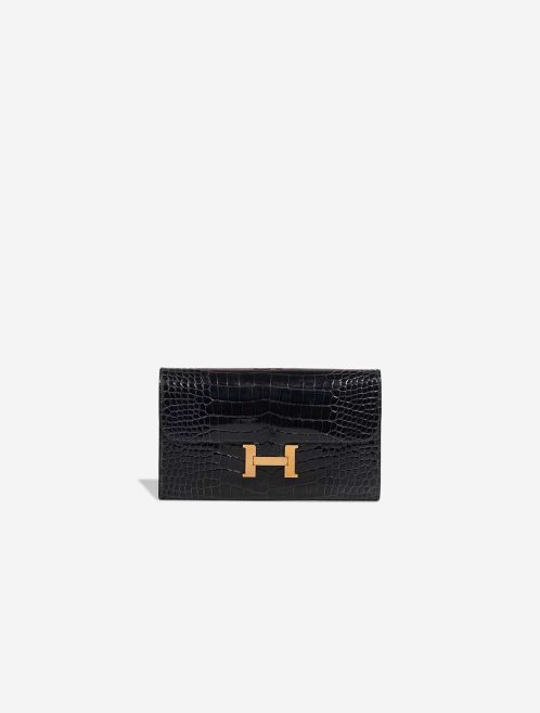 Hermès Constance Long Wallet Alligator Bleu Indigo / Sienne Front | Sell your designer bag