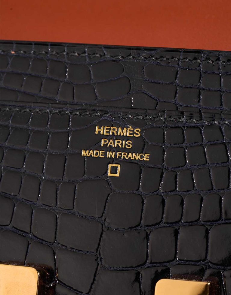 Hermès Constance Long Wallet Alligator Bleu Indigo / Sienne Logo | Sell your designer bag