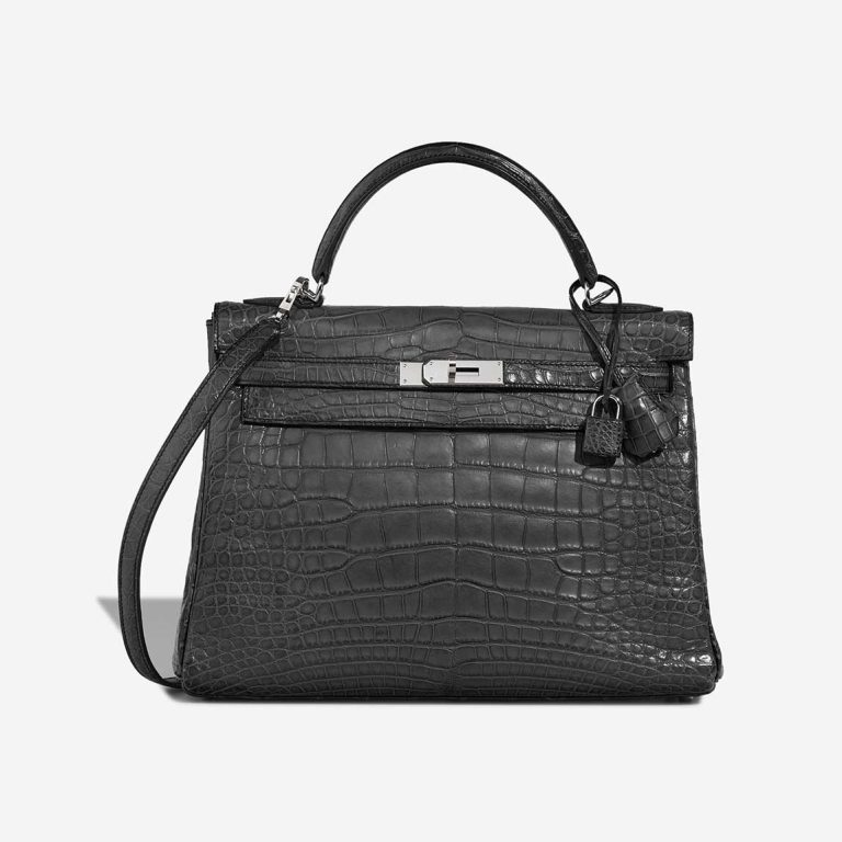 Hermès Kelly 32 Alligator Graphite Front | Vendre votre sac de créateur