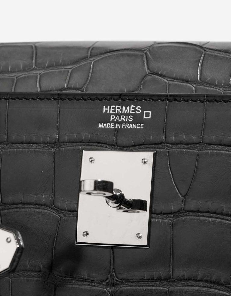 Hermès Kelly 32 Alligator Graphite Logo | Vendre votre sac de créateur