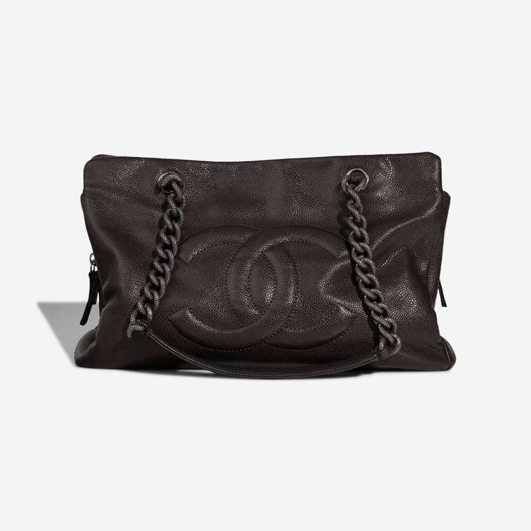 Chanel Grand Shopping Tote Caviar Brown Front | Vendez votre sac de créateur