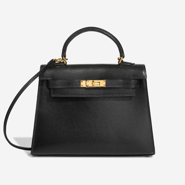 Hermès Kelly 15 Box Black Front | Vendez votre sac de créateur