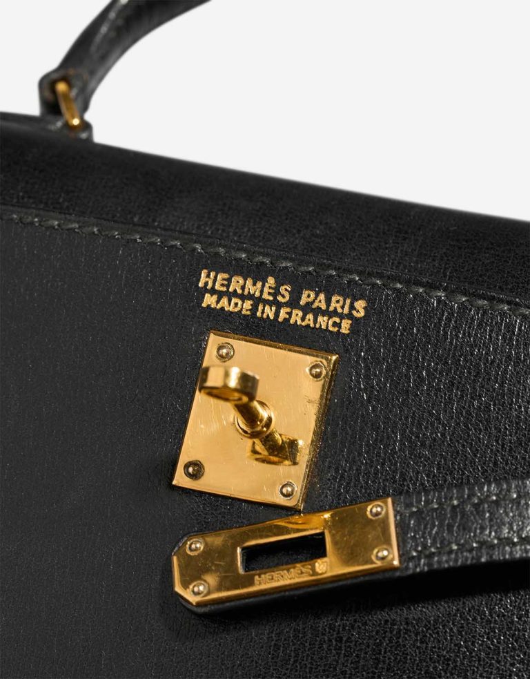 Hermès Kelly 15 Box Black Logo | Vendre votre sac de créateur