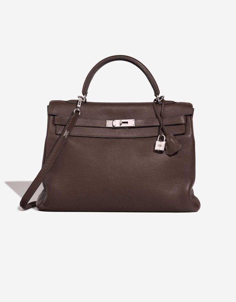 Hermès Kelly 35 Clémence Cacao Front | Sell your designer bag