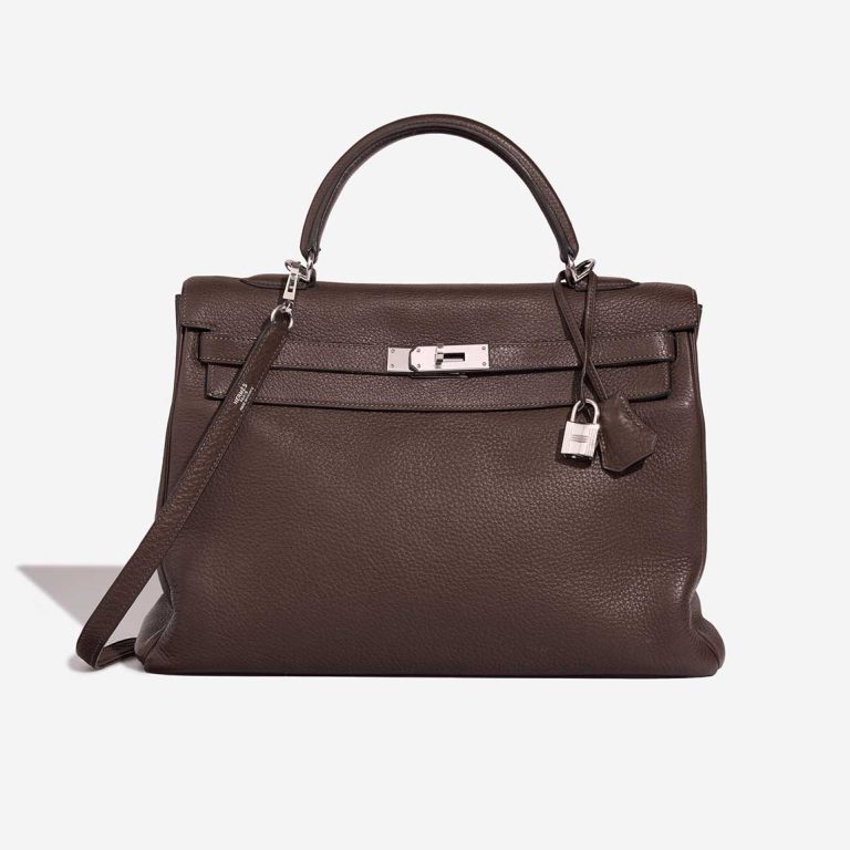 Hermès Kelly 35 Clémence Cacao Front | Sell your designer bag