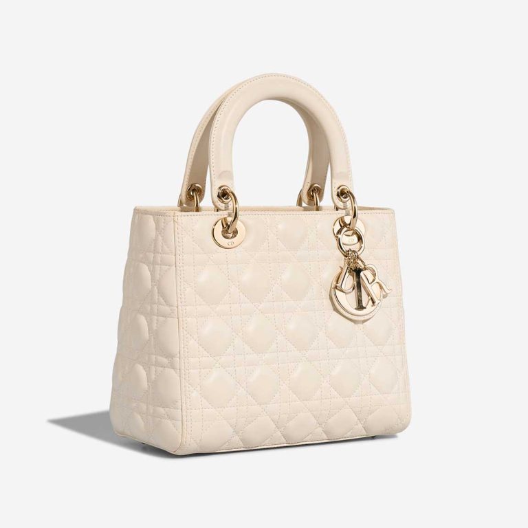 Dior Lady Medium Lamb White | Sell your designer bag