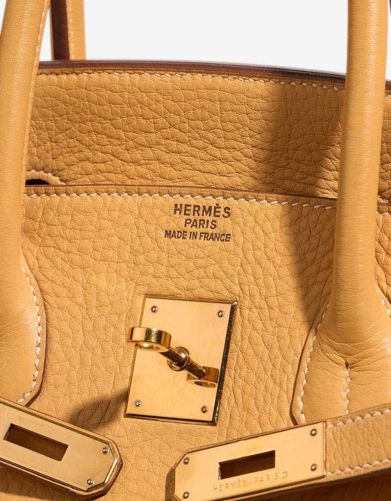 Hermès Birkin 35 Clémence Sable Naturel Logo | Verkaufen Sie Ihre Designertasche