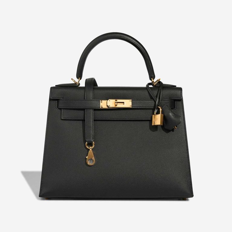 Hermès Kelly 28 Veau Madame Black Front | Vendez votre sac de créateur