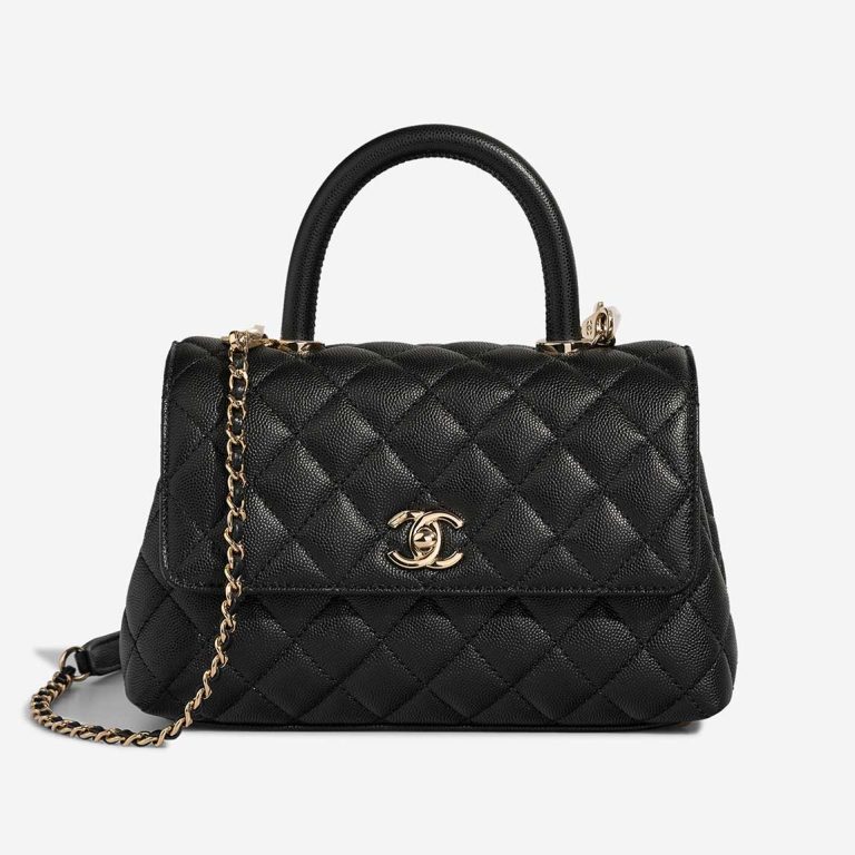 Chanel Timeless Handle Small Caviar-Leder Black Front | Verkaufen Sie Ihre Designer-Tasche