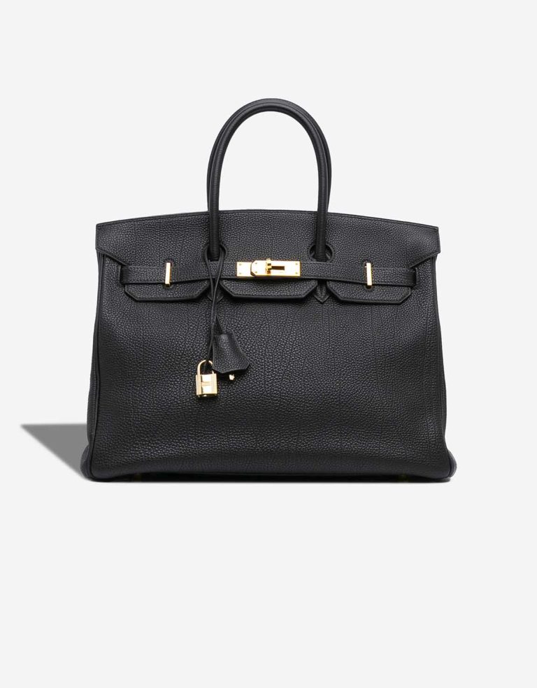 Hermès Birkin 35 Vache Fjord Black Front | Sell your designer bag