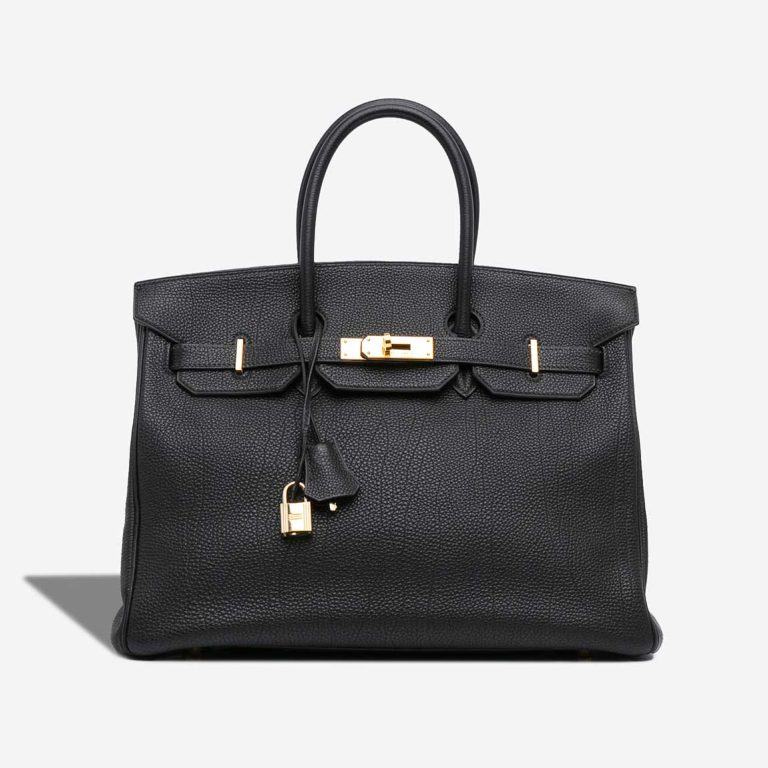 Hermès Birkin 35 Vache Fjord Black Front | Sell your designer bag