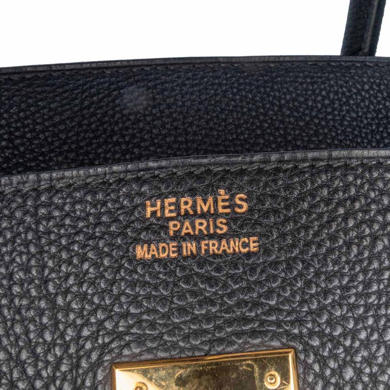 Hermès Birkin 35 Vache Fjord Black Front | Sell your designer bag