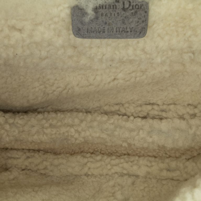 Dior Saddle Medium Calf / Shearling Grey / White Inside | Sell your designer bag