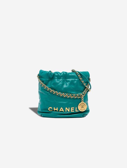 Chanel 22 Mini Calf Turquoise / Green / Blue Front | Sell your designer bag