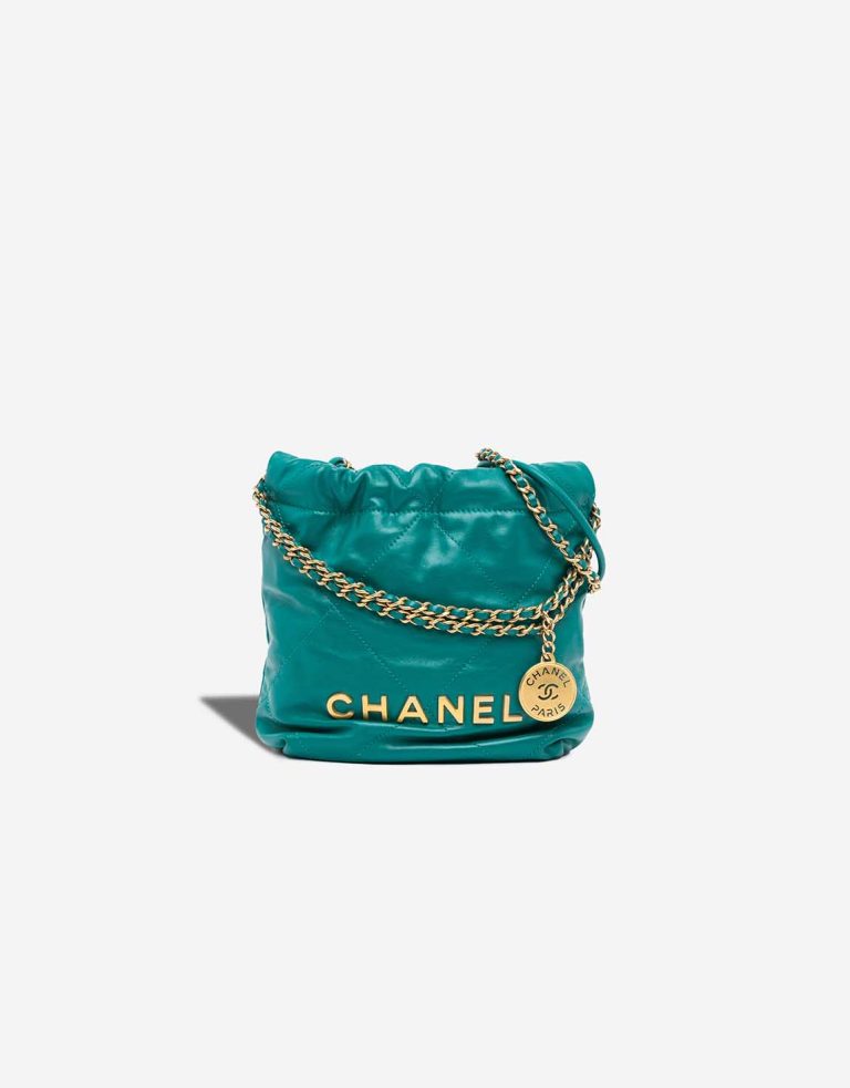 Chanel 22 Mini Calf Turquoise / Green / Blue Front | Sell your designer bag