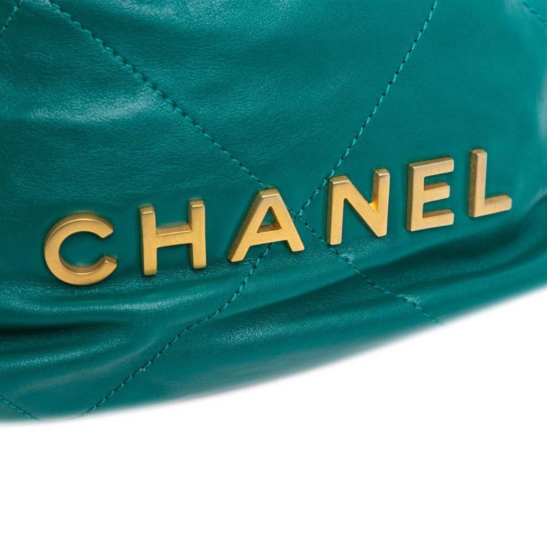 Chanel 22 Mini Calf Turquoise / Green / Blue Front | Sell your designer bag