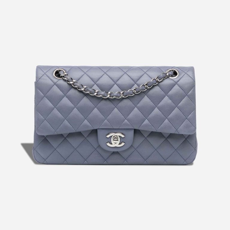 Chanel Timeless Medium Lamb Blue Front | Vendez votre sac de créateur