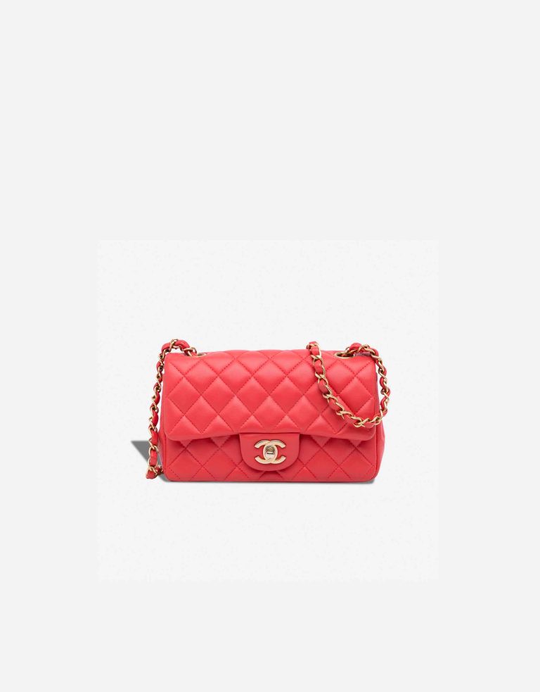 Chanel Timeless Mini Rectangular Lamb Red Front | Sell your designer bag