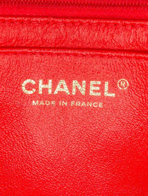 Chanel Timeless Mini Rectangular Lamb Red Logo | Sell your designer bag