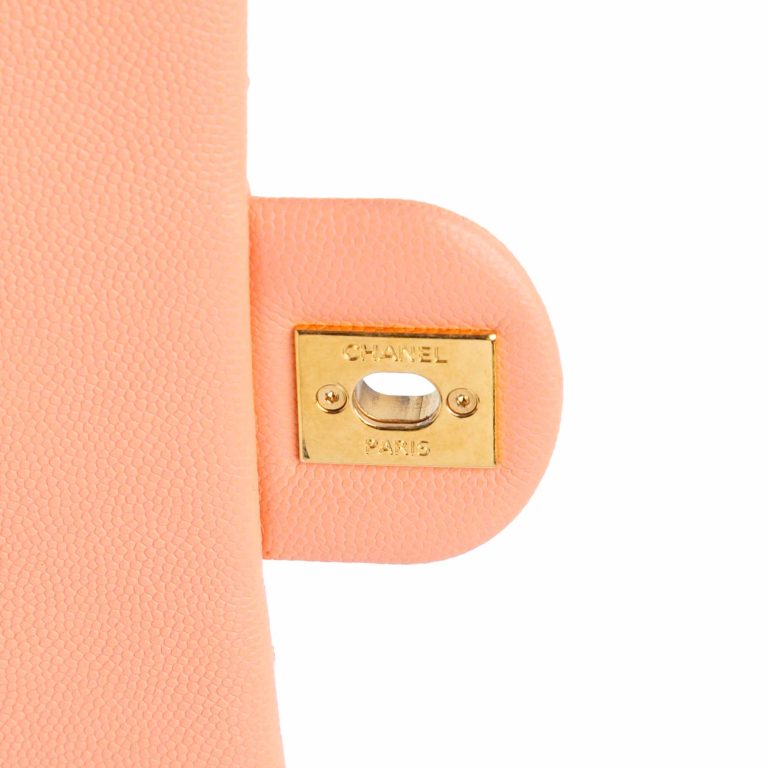 Chanel CC You à rabat Bag Mini Caviar Orange Closing System | Vendre votre sac de créateur