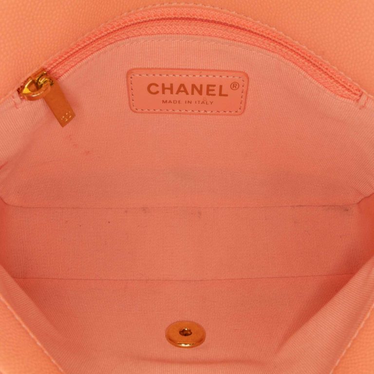 Chanel CC You à rabat Bag Mini Caviar Orange Inside | Vendre votre sac de créateur