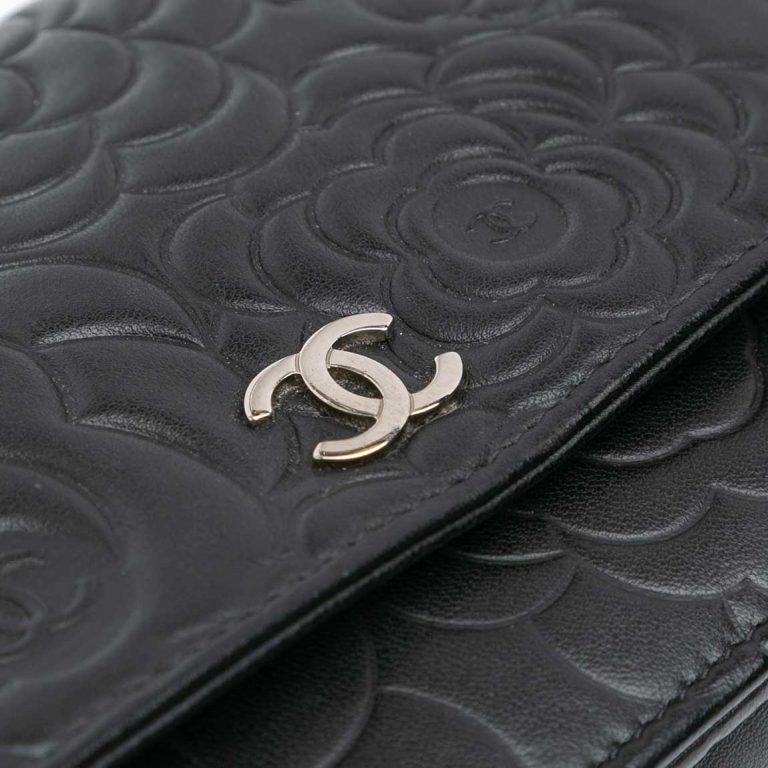 Chanel Wallet On Chain Lamb Black Front | Sell your designer bag