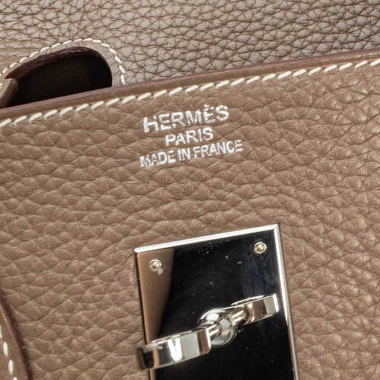 Hermès Birkin 35 Togo Étoupe Logo | Verkaufen Sie Ihre Designertasche