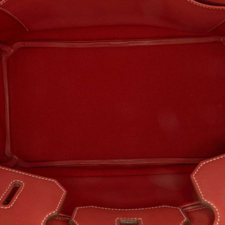 Hermès Birkin Ghillies 35 Swift / Toile Sanguine Inside | Sell your designer bag