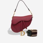 Dior Saddle Medium Calf Red Front | Sell your designer bag