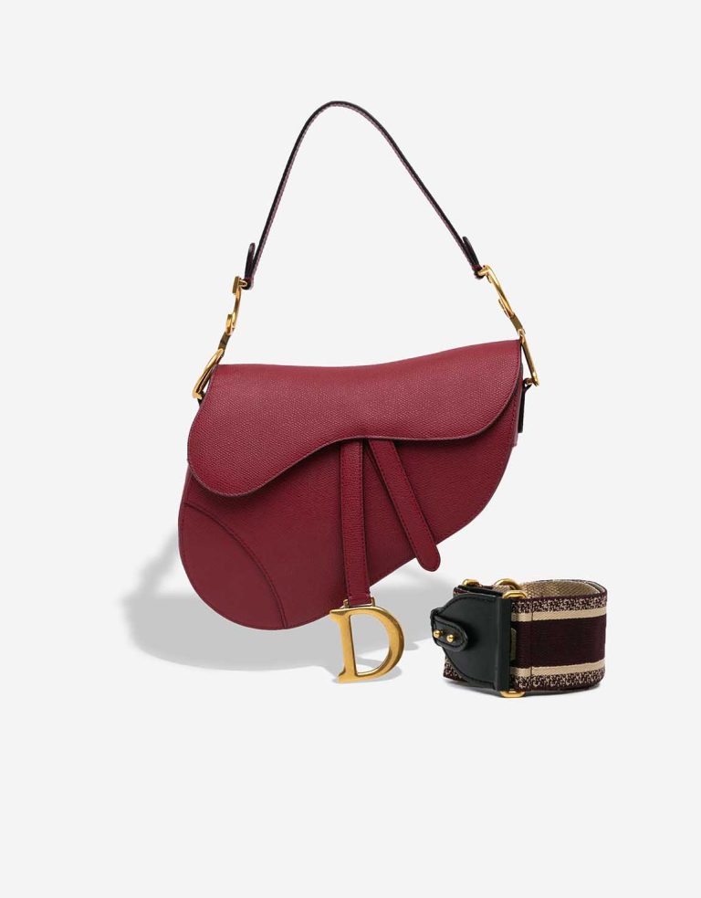 Dior Saddle Medium Calf Red Front | Sell your designer bag