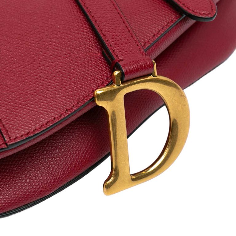 Dior Saddle Medium Calf Red Front | Sell your designer bag