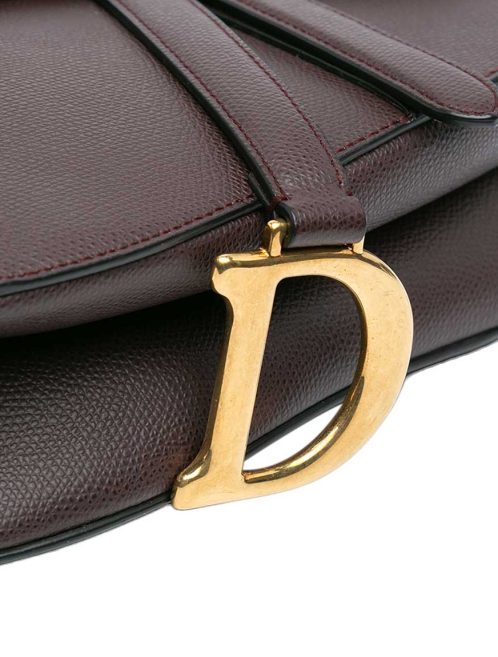 Dior Saddle Medium Calf Dark Brown Closing System | Sell your designer bag