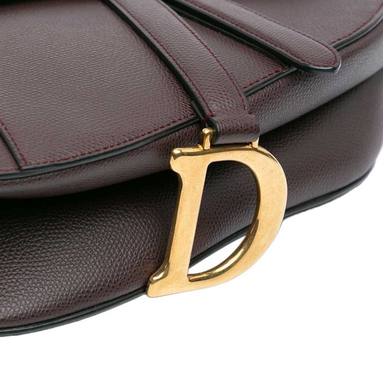 Dior Saddle Medium Calf Dark Brown Front | Sell your designer bag