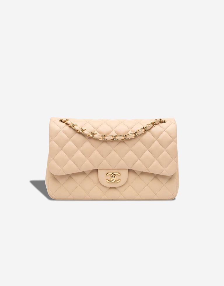 Chanel Timeless Jumbo Lamb Beige Front | Sell your designer bag