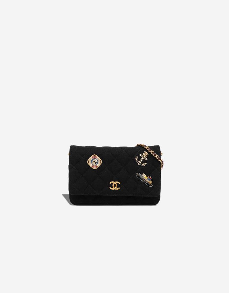 Chanel Wallet On Chain Paris-Hamburg Wool Black Front | Sell your designer bag