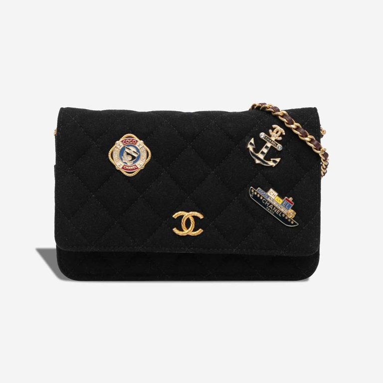 Chanel Wallet On Chain Paris-Hamburg Wolle Schwarz Front | Verkaufen Sie Ihre Designer-Tasche