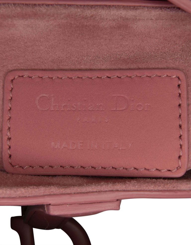 Dior Saddle Mini Kalbsleder Pink Logo | Verkaufen Sie Ihre Designertasche