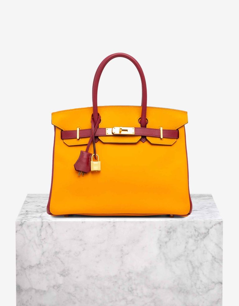 Hermès Birkin HSS 30 Swift Rouge Vif / Jaune d'Or Front | Sell your designer bag