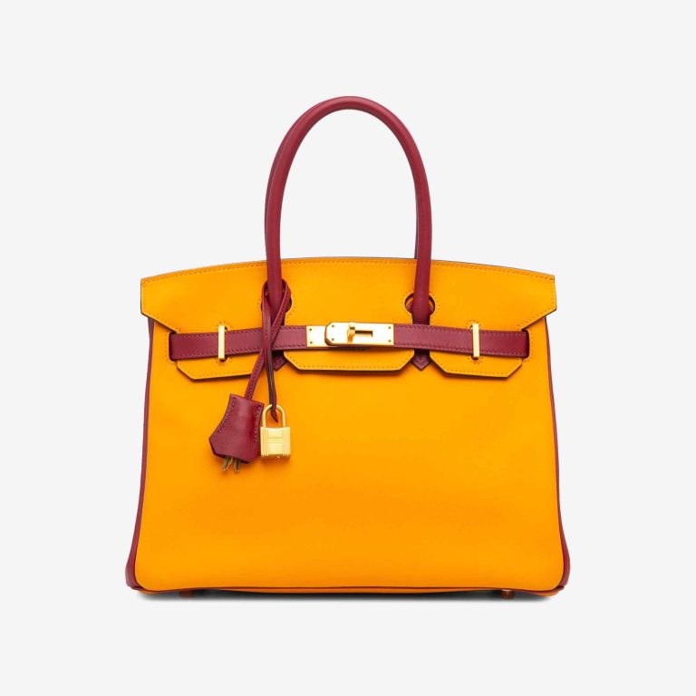 Hermès Birkin HSS 30 Swift Rouge Vif / Jaune d'Or Front | Sell your designer bag