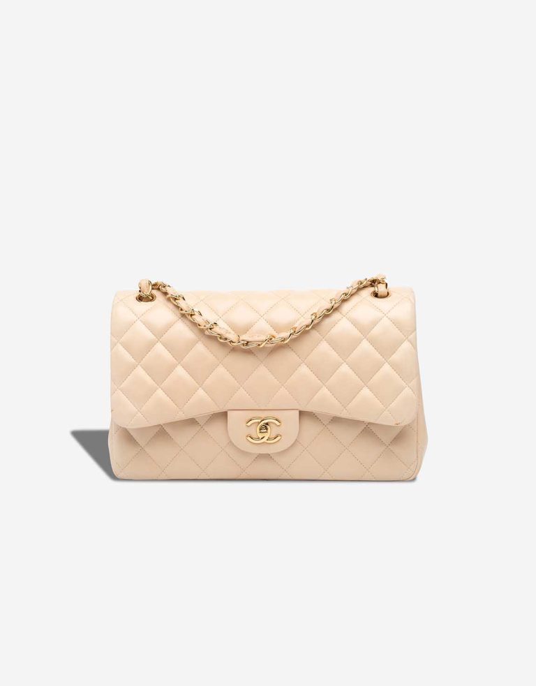 Chanel Timeless Jumbo Lamb Beige Front | Sell your designer bag