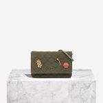 Chanel Wallet On Chain Coco Cuba Canvas Green Front | Sell your designer bag