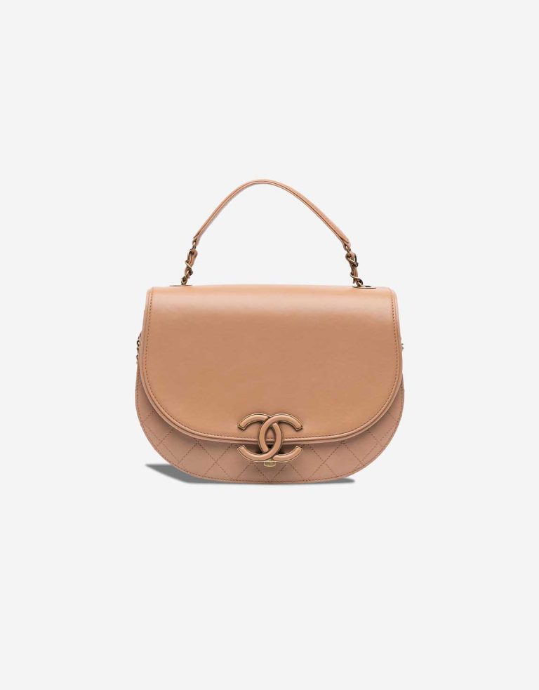 Chanel Flap Bag Coco Curve Calf Beige Front | Sell your designer bag