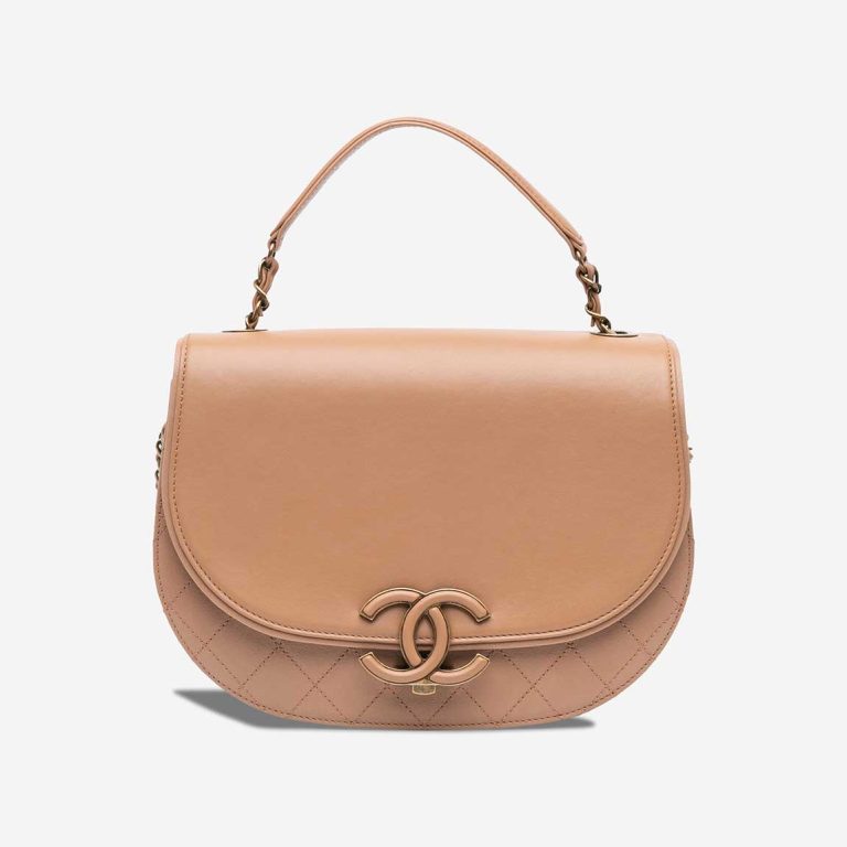 Chanel Flap Bag Coco Curve Kalbsleder Beige Front | Verkaufen Sie Ihre Designer-Tasche